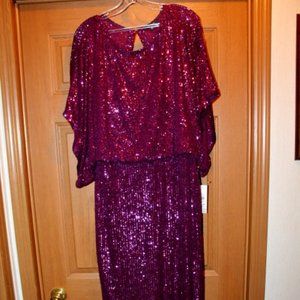 💲Sale💲Blu Sage Classy Fully Sequined Evening Gown Size 10